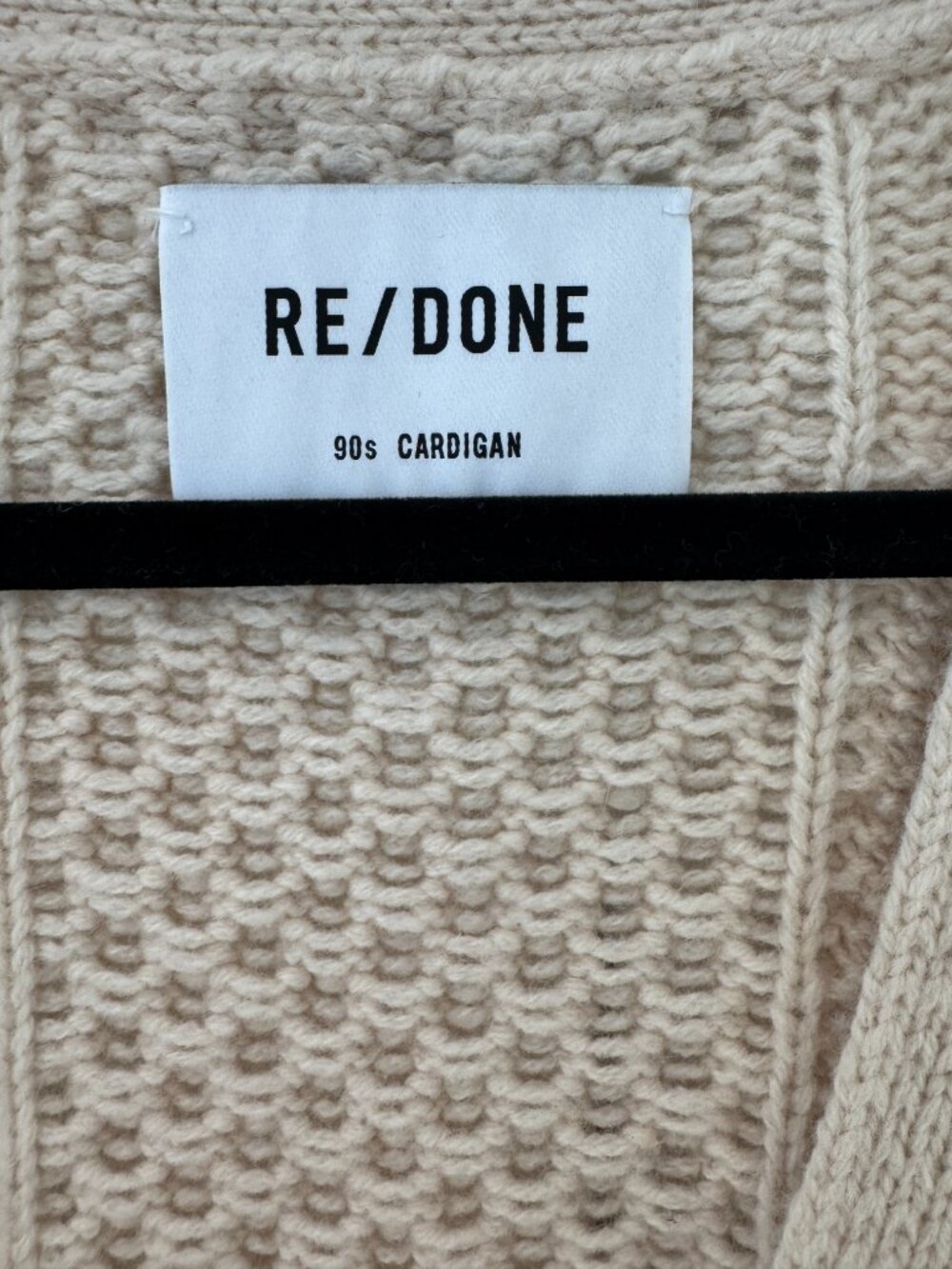 RE/DONE 50s Fisherman Cardigan Ivory Size Small - Picture 7 of 14